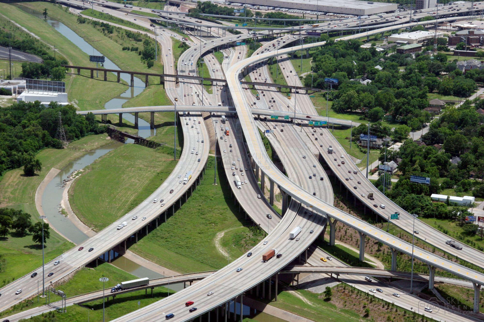Interstates 10 and 45 in Houston, TX
