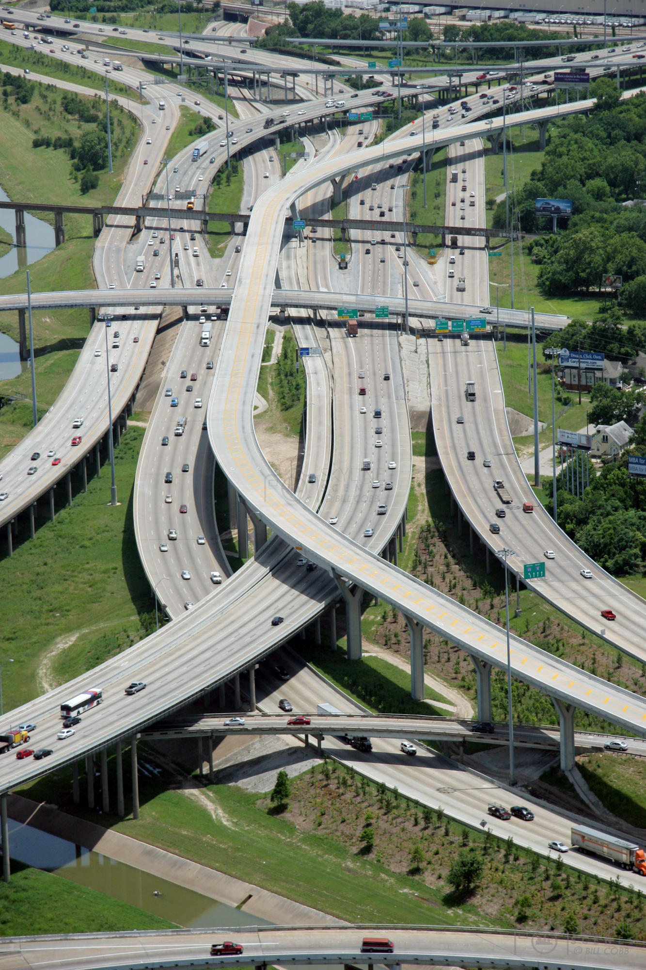 Interstates 10 and 45 in Houston, TX