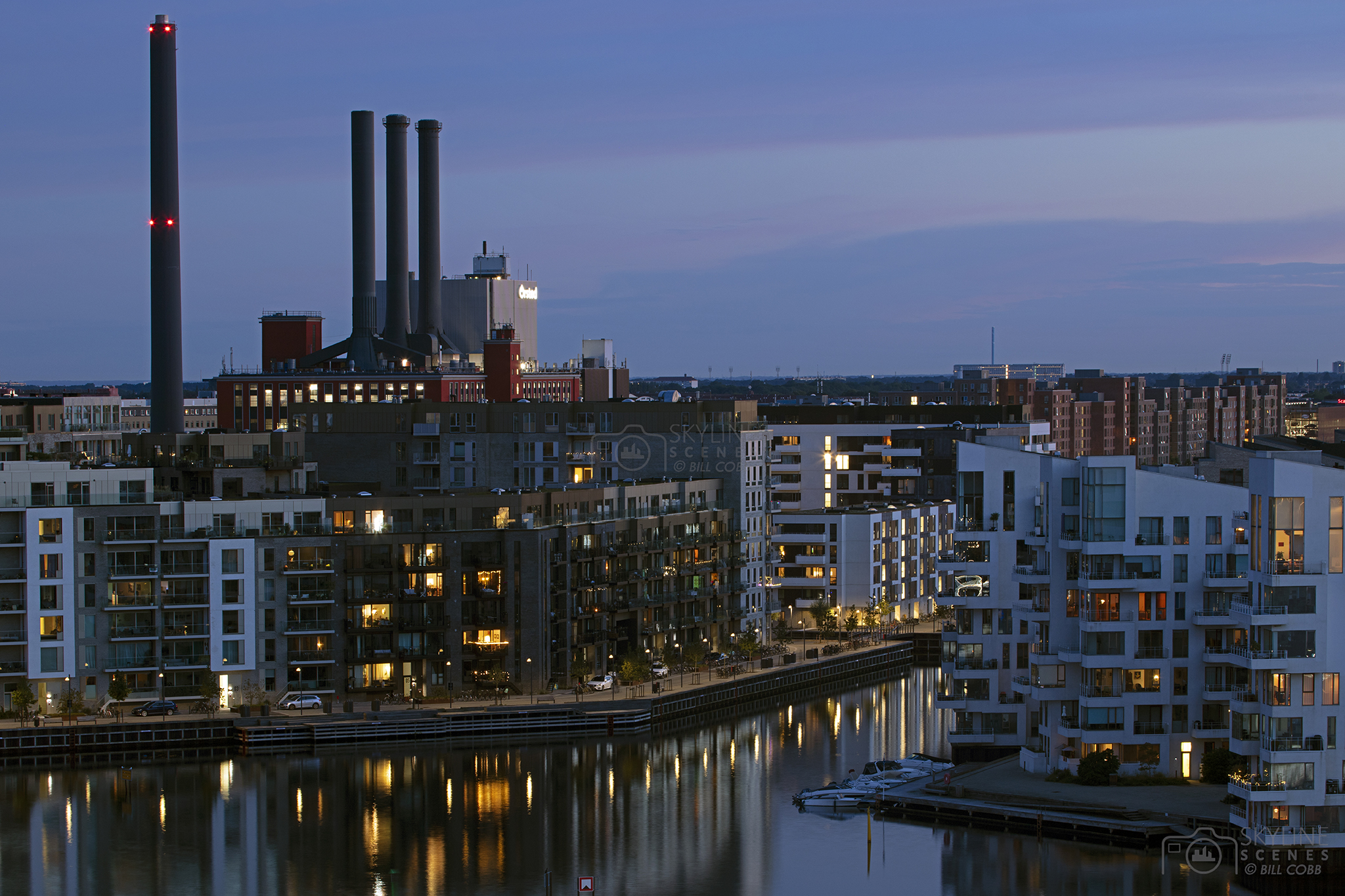 Copenhagen Vesterbro District images for sale by Skylinescenes.