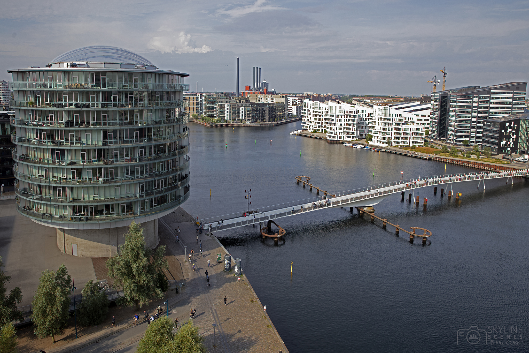 The Bryggebroen or Quay Bridge in Copenhagen, Denmark images for sale by Skylinescenes.