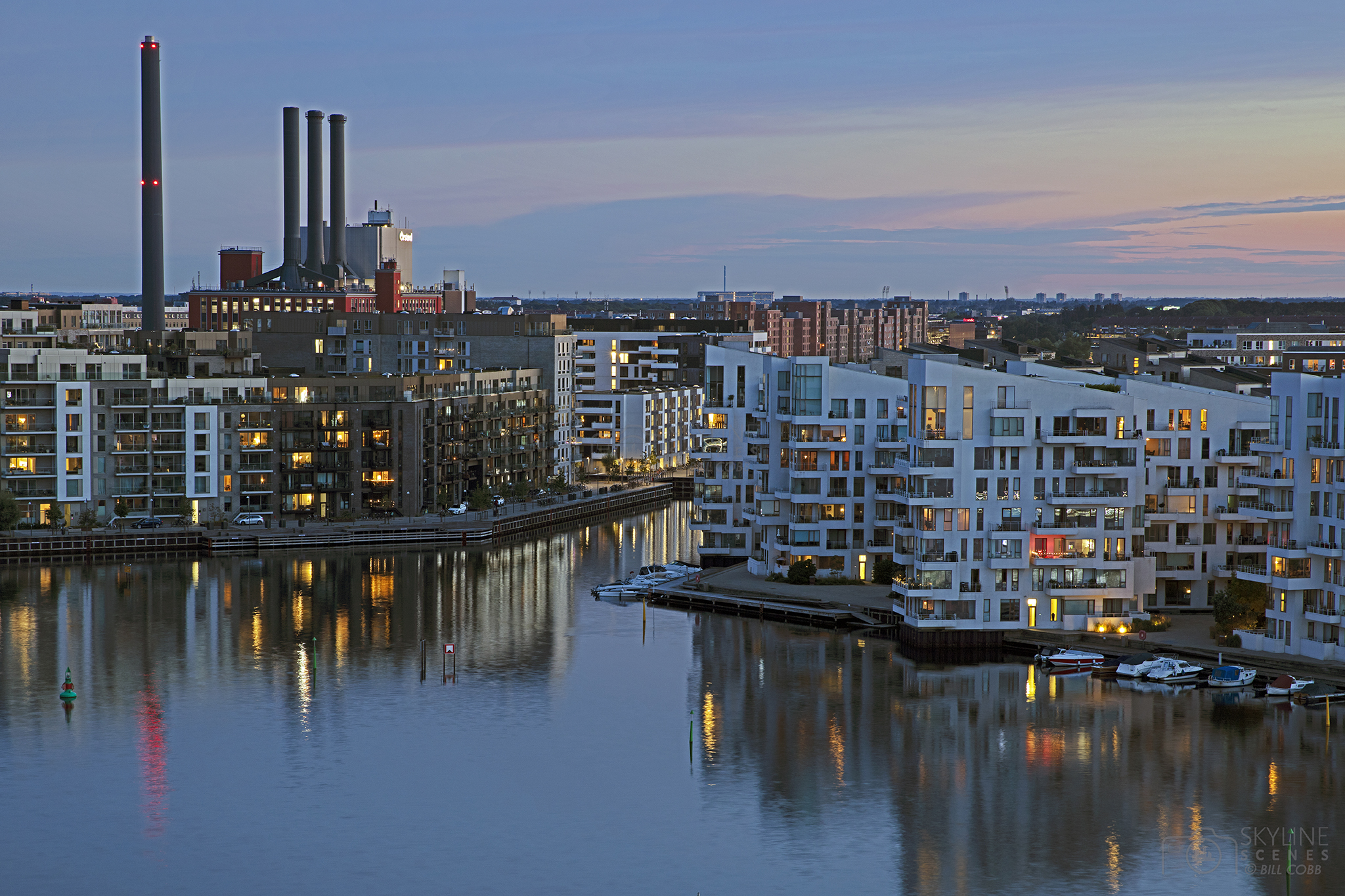 Vesterbro District in Copenhagen images for sale by Skylinescenes.