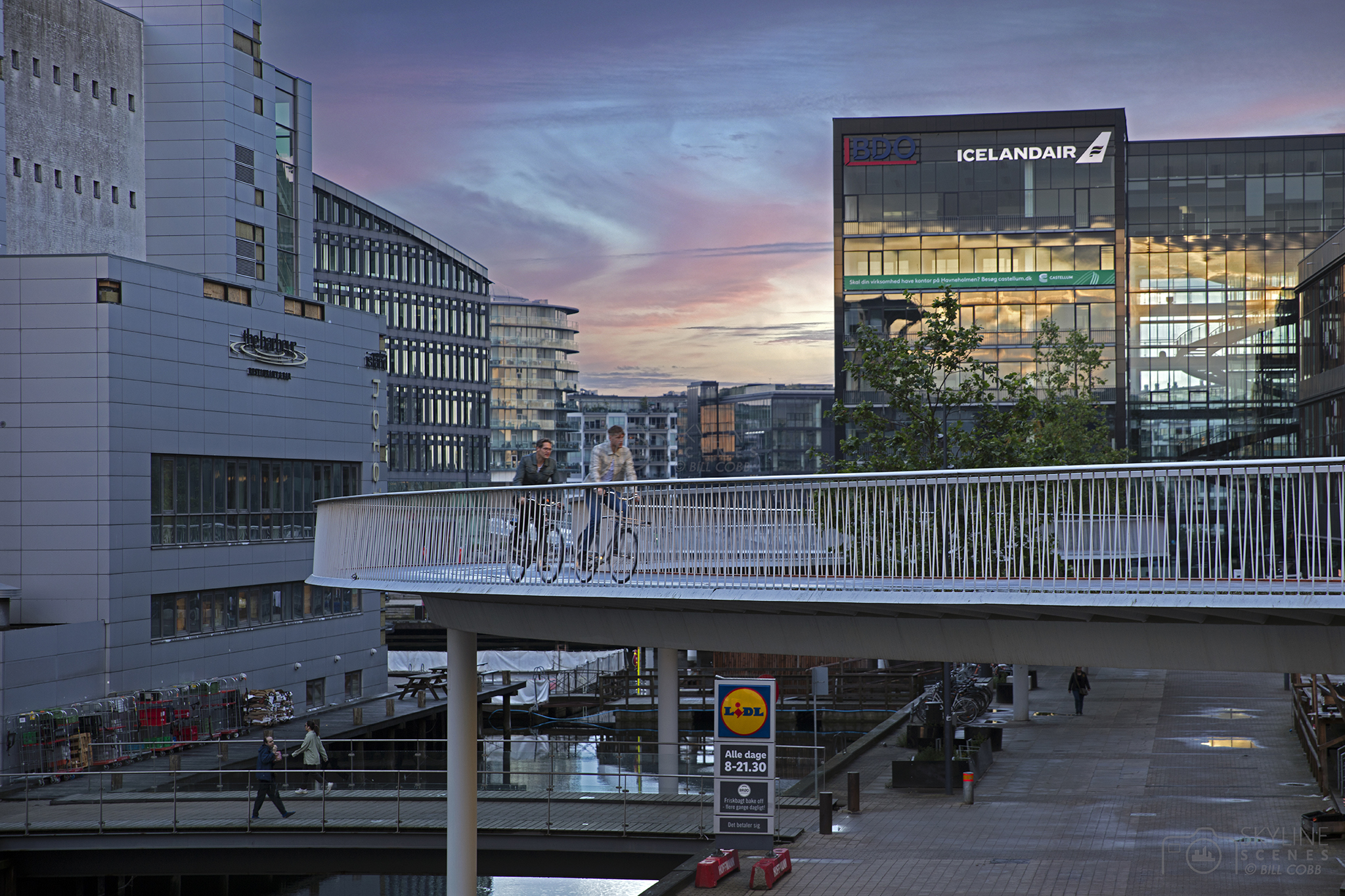 Cykelslangen bridge in Vesterbro, Copenhagen is a dedicated cycling bridge images for sale by Skylinescenes.