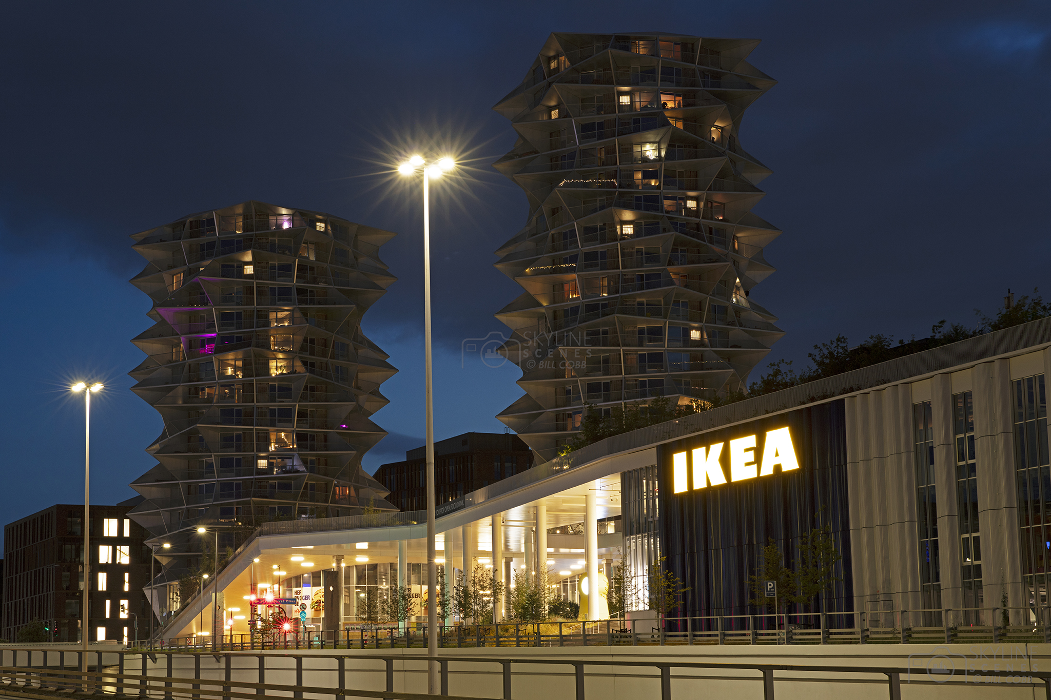 Kaktus Towers in Copenhagen images for sale by Skylinescenes.